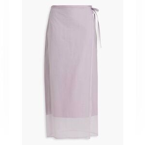 Brunello Cucinelli Lavender Maxi Wrap Skirt